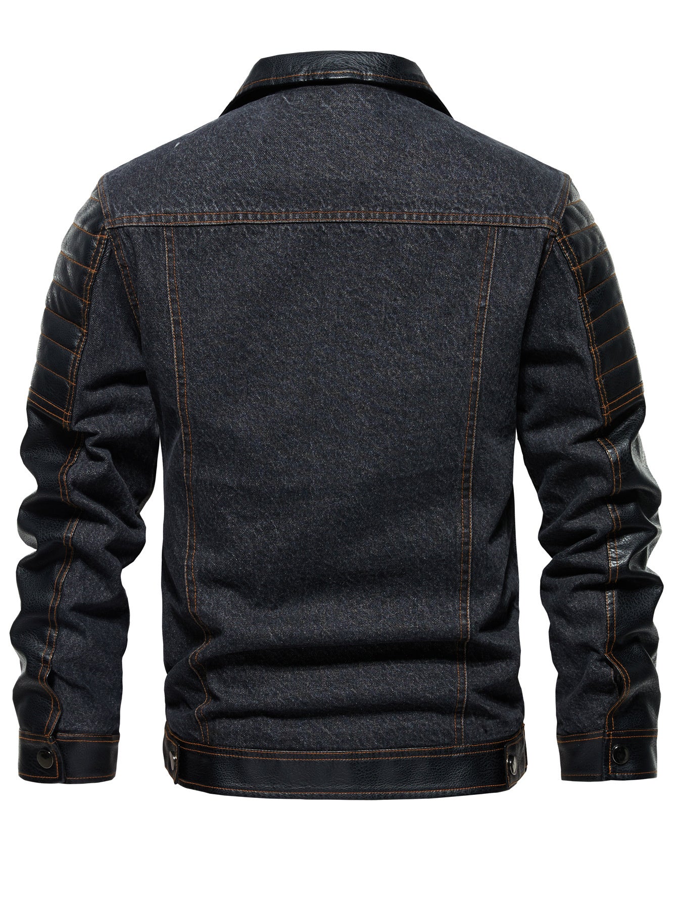 Men's Denim Jacket - Patchwork Trendy Style, Autumn Outerwear
